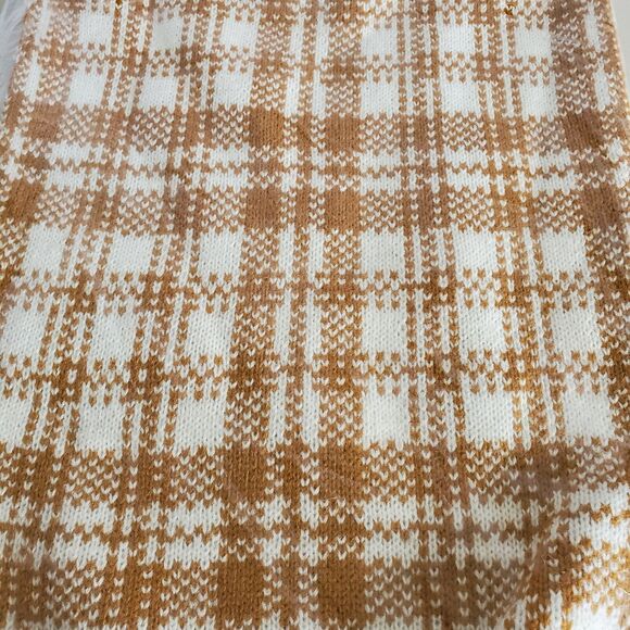 Timberland Scarf Buffalo Plaid Tan Cream 10x68" FabFitFun 2023 Casual Winter - Picture 3 of 10